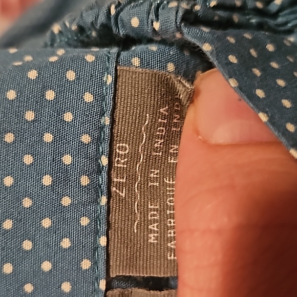 Girls of savoy. Women's size 0. Blue with white dots. stripes less dress. - Picture 10 of 10